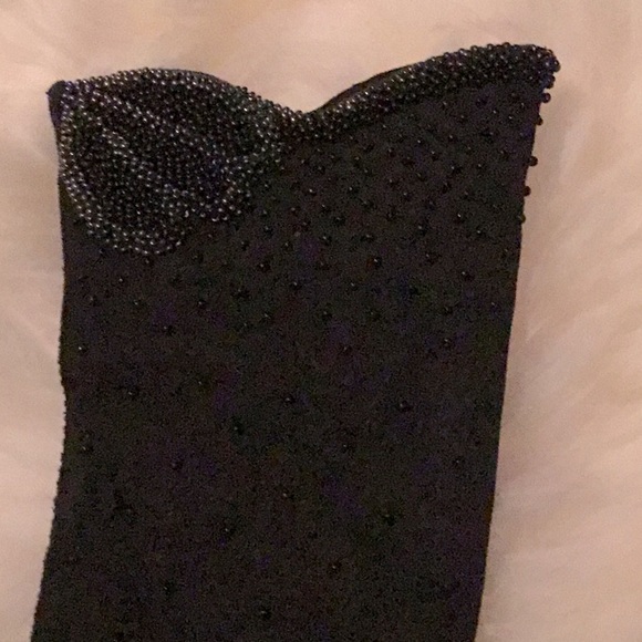 Vintage 50’s Black Beaded Gloves - Picture 7 of 8